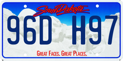 SD license plate 96DH97