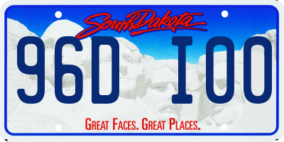 SD license plate 96DI00