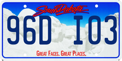 SD license plate 96DI03