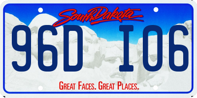 SD license plate 96DI06