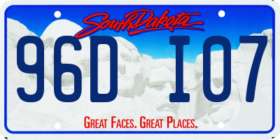 SD license plate 96DI07