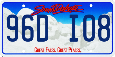 SD license plate 96DI08