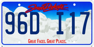 SD license plate 96DI17