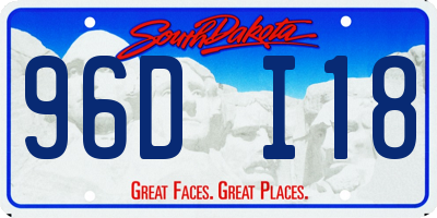 SD license plate 96DI18