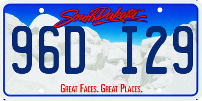 SD license plate 96DI29