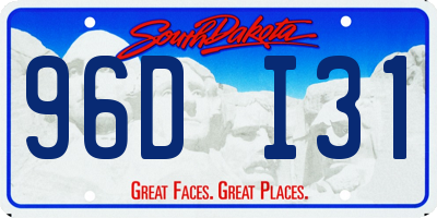 SD license plate 96DI31