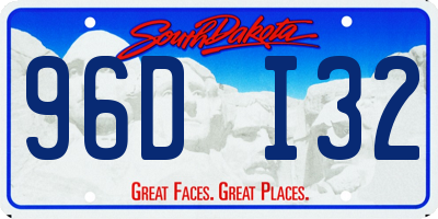 SD license plate 96DI32