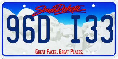 SD license plate 96DI33