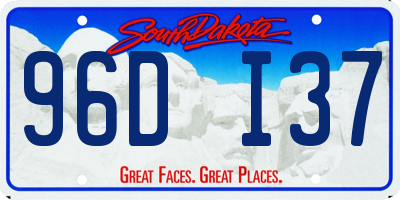 SD license plate 96DI37