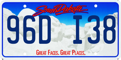 SD license plate 96DI38