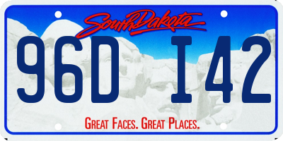 SD license plate 96DI42