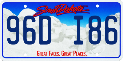 SD license plate 96DI86