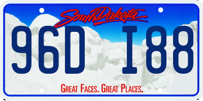 SD license plate 96DI88