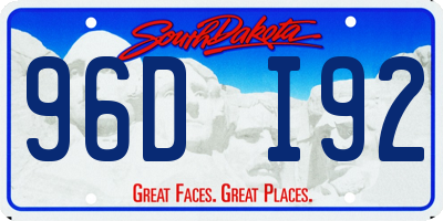 SD license plate 96DI92