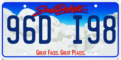 SD license plate 96DI98