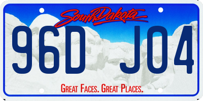 SD license plate 96DJ04