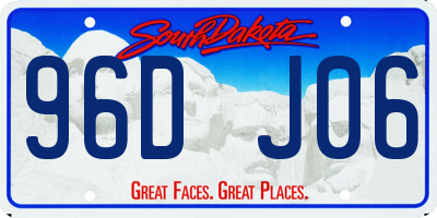 SD license plate 96DJ06