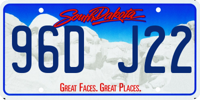SD license plate 96DJ22