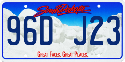 SD license plate 96DJ23