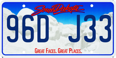 SD license plate 96DJ33