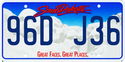 SD license plate 96DJ36