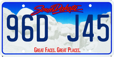 SD license plate 96DJ45