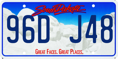 SD license plate 96DJ48
