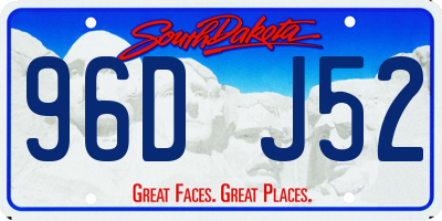 SD license plate 96DJ52