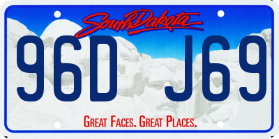 SD license plate 96DJ69