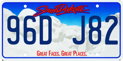 SD license plate 96DJ82