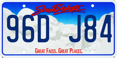 SD license plate 96DJ84