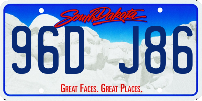 SD license plate 96DJ86