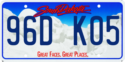 SD license plate 96DK05