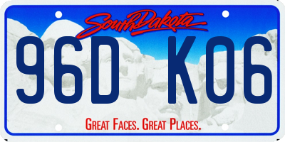 SD license plate 96DK06