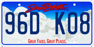 SD license plate 96DK08