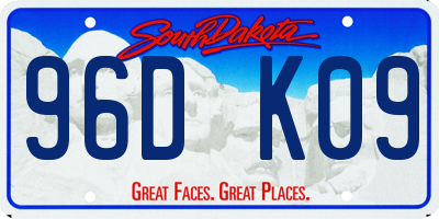 SD license plate 96DK09