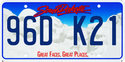 SD license plate 96DK21