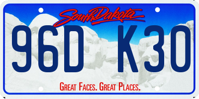 SD license plate 96DK30