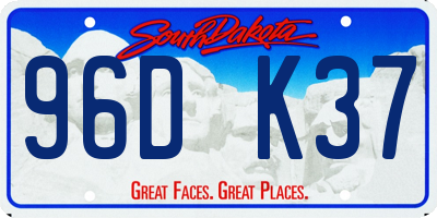 SD license plate 96DK37