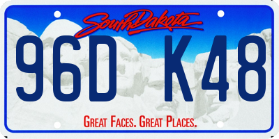 SD license plate 96DK48