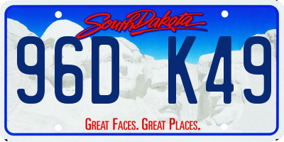 SD license plate 96DK49