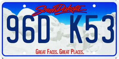 SD license plate 96DK53