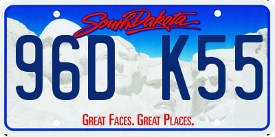 SD license plate 96DK55