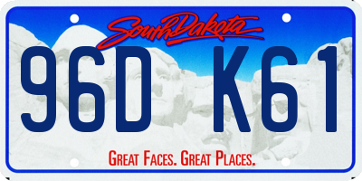 SD license plate 96DK61