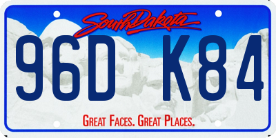 SD license plate 96DK84