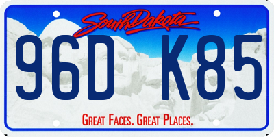 SD license plate 96DK85