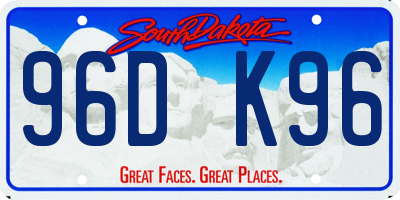 SD license plate 96DK96