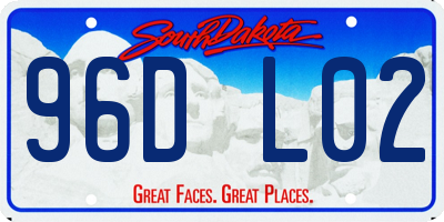 SD license plate 96DL02