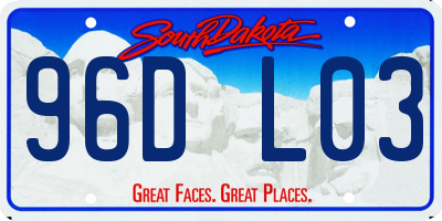 SD license plate 96DL03