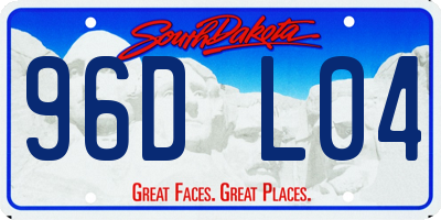 SD license plate 96DL04